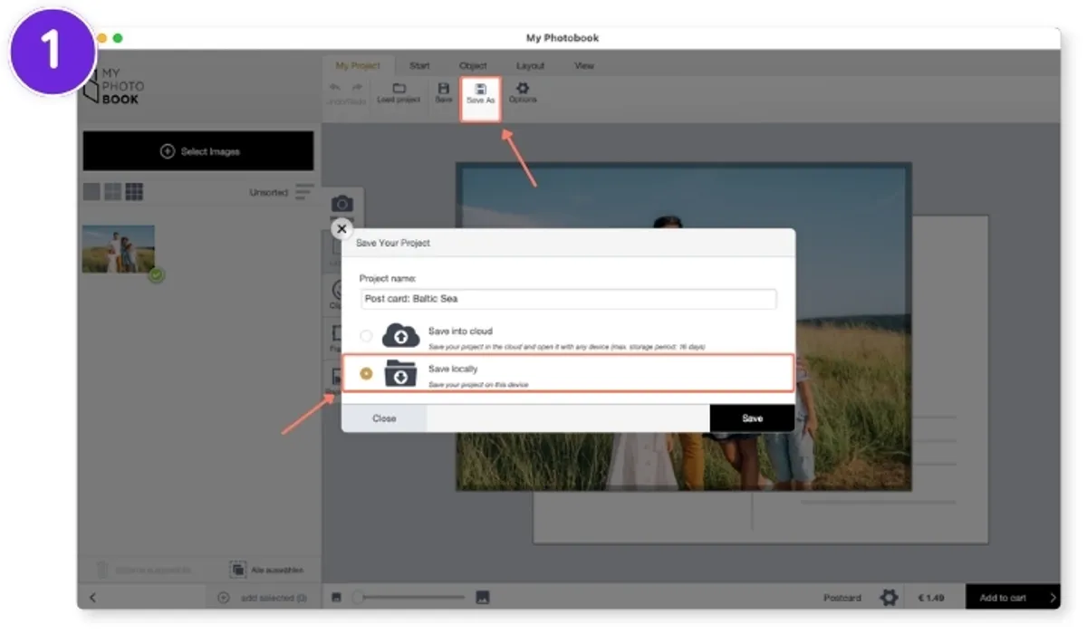 Téléchargement d'un projet depuis le cloud
