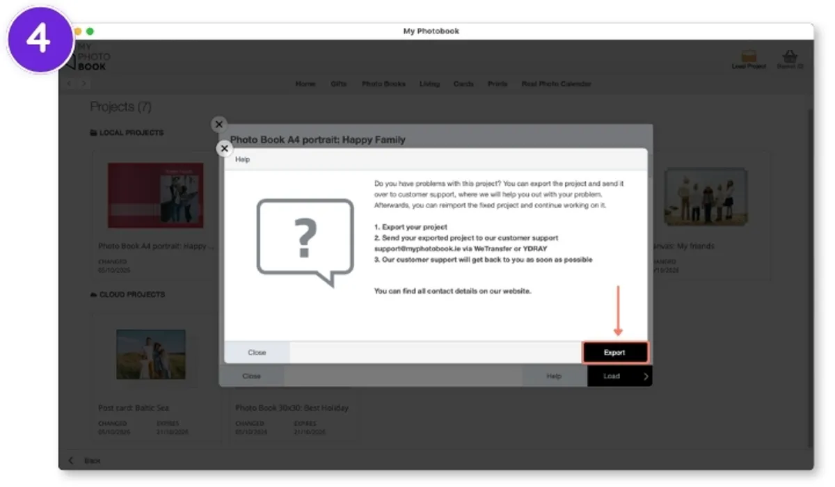 Cliquez sur « Exporter » dans le logiciel de téléchargement